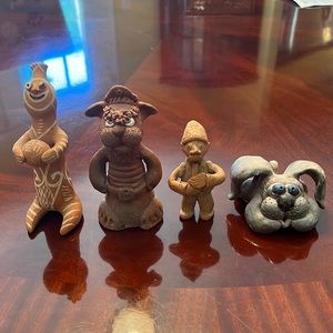 4 Authentic Russian Made Ceramic Trinkets Purchased in Moscow in 1990.